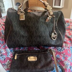 Michael Kors handbag and wristlet
